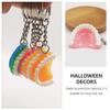 ABOOFAN Simulated Tooth Keychain Set of 10 Resin Fake Tooth Charms for Halloween Party Favors Bag and Car Decoration 1.77X1.18 Inches view 3