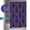 ALAGEO Halloween Shower Curtain Halloween Grimace Haunted House Shower Curtains for Bathroom Decor, Ghost Purple Black Bath Curtains Sets with Hooks Polyester Fabric Waterproof,60x72 inches view 2