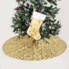 Flash World 36 Inch Large Christmas Tree Skirt Xmas Soft Cover Mat Decor Snowflake Collar Farmhouse Tree Skirt for Holiday Ornaments Party Home Indoor Decorations (Yellow, 36INCH) view 3