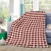 Flannel Fleece Soft Blankets Vintage Red Grid with Five-Pointed Stars Warm Cozy Microfiber Throw Blanket American Country Style Rustic Plaid Plush Fuzzy Bedspread for Woman/Man/Kids/Girls/Boys view 2