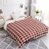 Flannel Fleece Soft Blankets Vintage Red Grid with Five-Pointed Stars Warm Cozy Microfiber Throw Blanket American Country Style Rustic Plaid Plush Fuzzy Bedspread for Woman/Man/Kids/Girls/Boys view 3