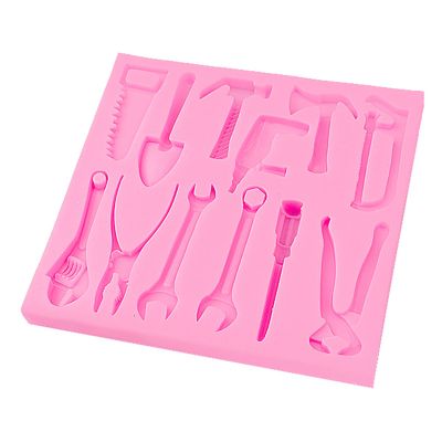 VALINK Silicone Molds, Silicone Hand Tools Stencils 3d Chocolates Baking Tools Hammer Screwdriver Repairing Tool Template Birthday Cake Decor