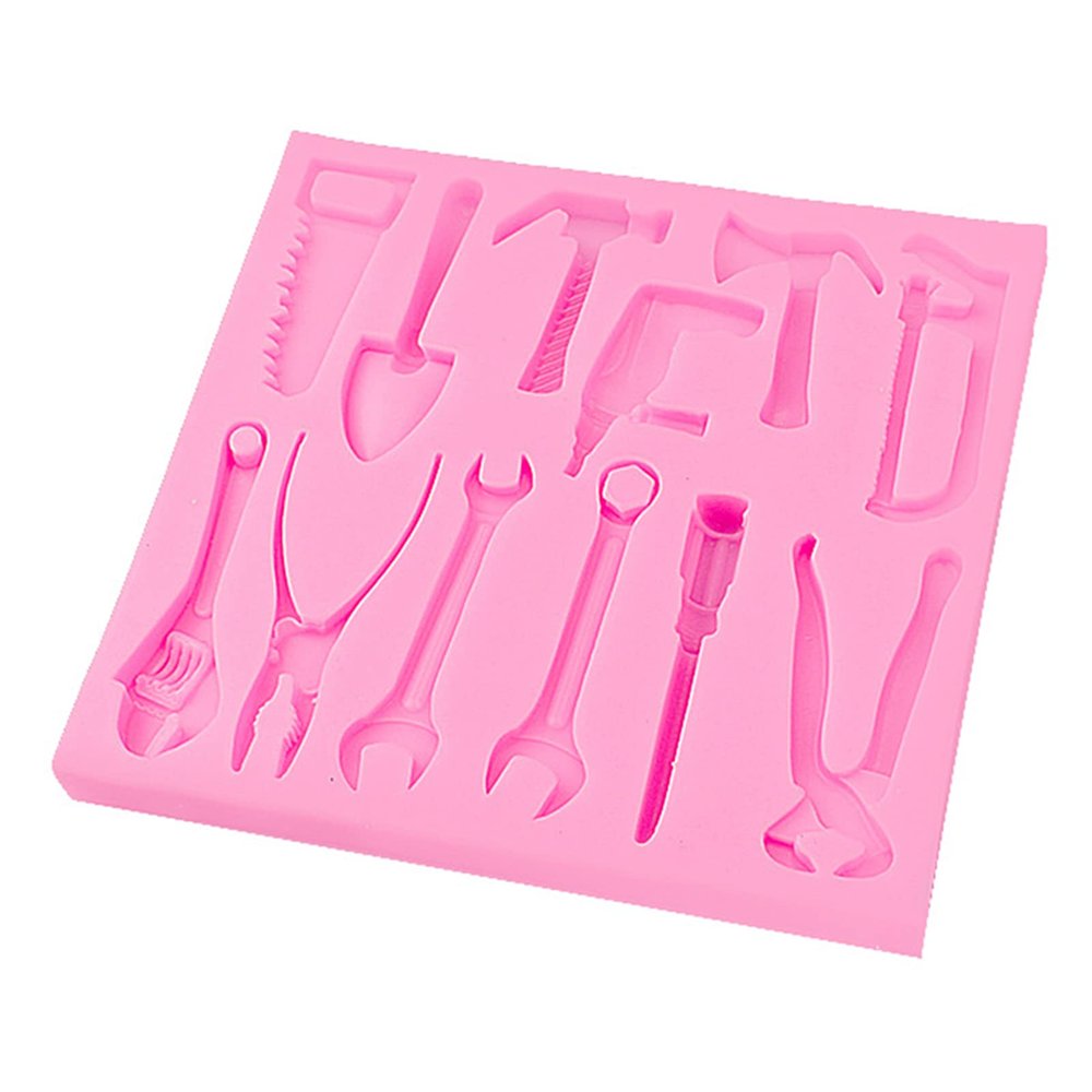 VALINK Silicone Molds, Silicone Hand Tools Stencils 3d Chocolates Baking Tools Hammer Screwdriver Repairing Tool Template Birthday Cake Decor