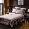 KEHAIOO Silver Gold Queen King Size Bedding Set, Luxury Satin Jacquard Cotton Wedding Duvet Cover Bed Sheet Pillowcases Set view 4