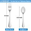 16 Pcs Forks and Spoons Silverware Set,Food Grade Stainless Steel Flatware Cutlery Set for Home,Kitchen and Restaurant,Mirror Polished,Dishwasher Safe - 8 Dinner Fork(8 inch) and 8 Teaspoon(6.5 inch) view 2