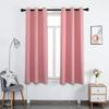 ZJXSNEH Grommet Blackout Curtains for Bedroom and Living Room Thermal Insulated Room White Breite Light Pink Width 149 x Height 70inch|2 Panels view 1