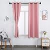 ZJXSNEH Grommet Blackout Curtains for Bedroom and Living Room Thermal Insulated Room White Breite Light Pink Width 149 x Height 70inch|2 Panels view 2