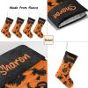 CUXWEOT Personalized Halloween Witch Bat Ghost Christmas Stocking Customize Name Decor for Xmas Tree Fireplace Hanging Party 17.52 x 7.87 view 4