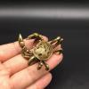 AOBRICON Copper Statue Brass Carved Animal Crab Eight Party Money Exquisite Small Figurines Home Ornament Collectable view 1