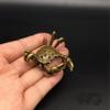 AOBRICON Copper Statue Brass Carved Animal Crab Eight Party Money Exquisite Small Figurines Home Ornament Collectable view 3