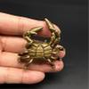 AOBRICON Copper Statue Brass Carved Animal Crab Eight Party Money Exquisite Small Figurines Home Ornament Collectable view 4