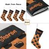 CUXWEOT Personalized Halloween Black Cat Christmas Stocking Customize Name Decor for Xmas Tree Fireplace Hanging Party 17.52 x 7.87 view 4