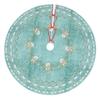 Christmas Tree Skirt Pearl Christmas Angel of Joy Aqua Circle 30 Inch Plush Xmas Tree Skirt Santa Tree Mat Festive Holiday Party Home New Year House Decorations view 1