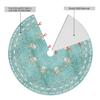 Christmas Tree Skirt Pearl Christmas Angel of Joy Aqua Circle 30 Inch Plush Xmas Tree Skirt Santa Tree Mat Festive Holiday Party Home New Year House Decorations view 2