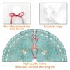 Christmas Tree Skirt Pearl Christmas Angel of Joy Aqua Circle 30 Inch Plush Xmas Tree Skirt Santa Tree Mat Festive Holiday Party Home New Year House Decorations view 4