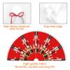 Christmas Tree Skirt Nutty Nutcrackers Army 30 Inch Plush Xmas Tree Skirt Santa Tree Mat Festive Holiday Party Home New Year House Decorations view 4
