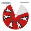 Christmas Tree Skirt Boston Terrier Reindeer Christmas 30 Inch Plush Xmas Tree Skirt Santa Tree Mat Festive Holiday Party Home New Year House Decorations view 2