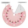 Christmas Tree Skirt Flamingos with Wreaths Pink Christmas 30 Inch Plush Xmas Tree Skirt Santa Tree Mat Festive Holiday Party Home New Year House Decorations view 2