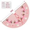 Christmas Tree Skirt Flamingos with Wreaths Pink Christmas 30 Inch Plush Xmas Tree Skirt Santa Tree Mat Festive Holiday Party Home New Year House Decorations view 3