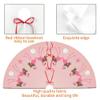 Christmas Tree Skirt Flamingos with Wreaths Pink Christmas 30 Inch Plush Xmas Tree Skirt Santa Tree Mat Festive Holiday Party Home New Year House Decorations view 4