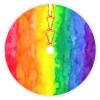 Christmas Tree Skirt Rainbow Wash 30 Inch Plush Xmas Tree Skirt Santa Tree Mat Festive Holiday Party Home New Year House Decorations view 1