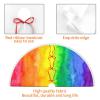 Christmas Tree Skirt Rainbow Wash 30 Inch Plush Xmas Tree Skirt Santa Tree Mat Festive Holiday Party Home New Year House Decorations view 4