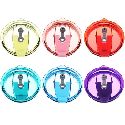 6 Pieces 30 Oz Tumbler Lids Replacement Lids Spill-proof Splash Resistant Lids Covers Plastic Splash Covers for Tumblers Cups Travel Mug Lid Spill Proof Replacement Lid Fits for 30 Oz 6 Colors
