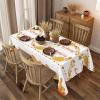 ATFUNSHOP Thanksgiving Tablecloth 2 Pack 54" X 108" Disposable Fall Table Cover Party Supplies Pumpkins Autumn Leaves Water Proof Plastic Table Cloth for Thanksgiving Decoration Dinner Party view 4