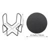 12 Pack Slate Drink Coasters with Metal Holder, VIBRATITE 4 Inch Black Slate Stone Coasters Bulk Laser Engraving Blanks with Anti-Scratch Bottom for Drink Coffee Bar Kitchen Home Decor, Round view 2