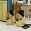 Umbrella Rack Hua Modern and Stylish Entrance Umbrella Stand, Metal Umbrella Bucket Storage Rack, with Drip Tray, for Home Business Hotel Office, Gold view 3