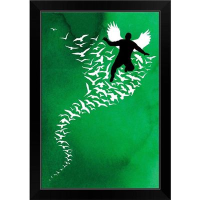 CANVAS ON DEMAND Bird of a Different Feather Black Framed Art Print, Bird Artwork