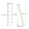 HWLL Bunk Bed Ladder Safety Bunk Bed Ladder Replacement Steps, Hook On Bunk Ladder for RV Bed/Travel Trailer/Camper, Easy Install and Remove, All Hardware Included (Color : White, Size : 150cm/59) view 3