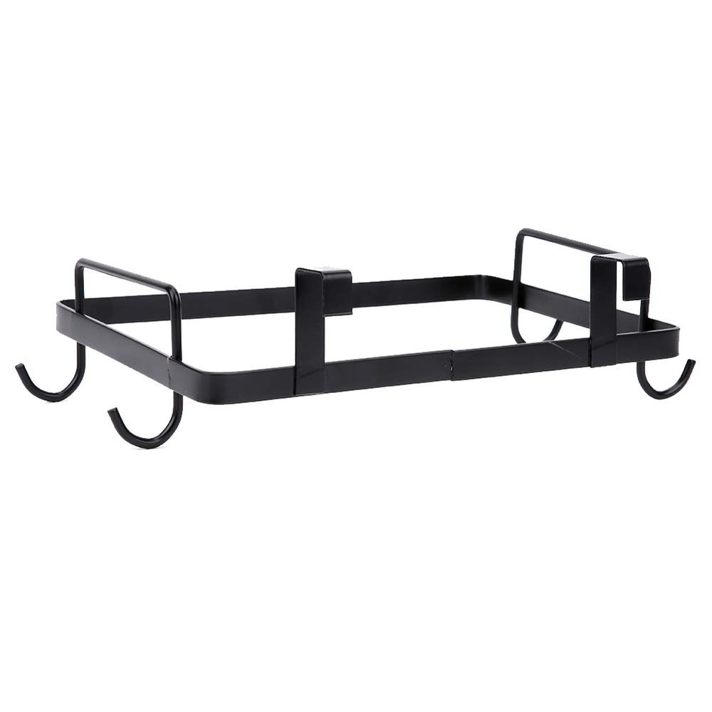 Trash Bag Rack, Hanging Trash Bag Holder Iron Garbage Bag Rack Trash Bag Holder Rack for Household Kitchen Cabinets Doors and Cupboards(black)