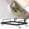 Trash Bag Rack, Hanging Trash Bag Holder Iron Garbage Bag Rack Trash Bag Holder Rack for Household Kitchen Cabinets Doors and Cupboards(black) view 3