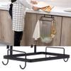 Trash Bag Rack, Hanging Trash Bag Holder Iron Garbage Bag Rack Trash Bag Holder Rack for Household Kitchen Cabinets Doors and Cupboards(black) view 4