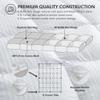 Luxurious California King (Cal King) Size Goose Down Feather Fiber Comforter Duvet Insert, 100% Egyptian Cotton Cover, 80 oz. Fill Weight Comforter (Cal King, White Stripe) view 4