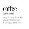 Fine Art Canvas Coffee Definition Canvas Wall Decor by Artist CAD Designs for Living Room, Bedroom, Bathroom, Kitchen, Office, Bar, Dining & Guest Room - Ready to Hang - 18 in x 18 in view 1