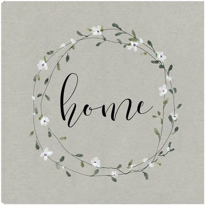 Fine Art Canvas Bouquet of Grace Home Wreath Canvas Wall Decor by Artist Carol Robinson for Living Room, Bedroom, Bathroom, Kitchen, Office, Bar, Dining & Guest Room - Ready to Hang - 18 in x 18 in