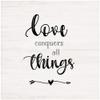 Fine Art Canvas Love Conquers Canvas Wall Decor by Artist Natalie Carpentieri for Living Room, Bedroom, Bathroom, Kitchen, Office, Bar, Dining & Guest Room - Ready to Hang - 18 in x 18 in view 1