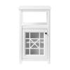 Alaterre Derby 4-Piece Bathroom Storage Set - White, Includes Over Toilet Shelf, Wall-Mounted Cabinet with Glass Doors, Clothes Hamper, and Floor Cabinet, Ideal for Organizing and Decorating view 4