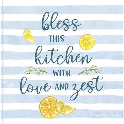Fine Art Canvas Love and Zest Canvas Wall Decor by Artist Carol Robinson for Living Room, Bedroom, Bathroom, Kitchen, Office, Bar, Dining & Guest Room - Ready to Hang - 18 in x 18 in