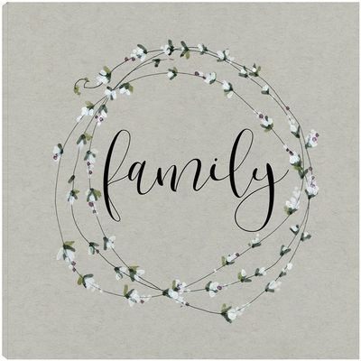Fine Art Canvas Bouquet of Grace Family Wreath Canvas Wall Decor by Artist Carol Robinson for Living Room, Bedroom, Bathroom, Kitchen, Office, Bar, Dining & Guest Room - Ready to Hang - 18 in x 18 in