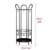 Umbrella Racks Black Iron Umbrella Stand Umbrella Holder, Large Capacity Umbrella Hoder with Hook and Drip Tray-Capacity 12 Umbrellas, Household Commercial Umbrella Basket view 2