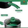 AHEIM Pots and Pans Set, Aluminum Nonstick Cookware Set, Fry Pans, Casserole with Lid, Sauce Pan, and Utensils, 11 Piece Cooking Set (Green) view 4