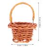 Yardwe Mini Picnic Basket, 10pcs Miniature Rattan Basket Small Woven Tote Flower Girl Baskets Dollhouse Play Scene Ornament for Wedding Party Favors (Coffee) view 3