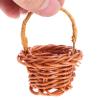 Yardwe Mini Picnic Basket, 10pcs Miniature Rattan Basket Small Woven Tote Flower Girl Baskets Dollhouse Play Scene Ornament for Wedding Party Favors (Coffee) view 4