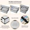 BALEINE Wrapping Paper Storage Organizer, 40" Durable 600D Oxford Fabric Gift Wrap Storage Bag with Flexible Partitions for Ribbon, Holiday Accessories (Gray) view 3