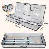 BALEINE Wrapping Paper Storage Organizer, 40" Durable 600D Oxford Fabric Gift Wrap Storage Bag with Flexible Partitions for Ribbon, Holiday Accessories (Gray) view 4