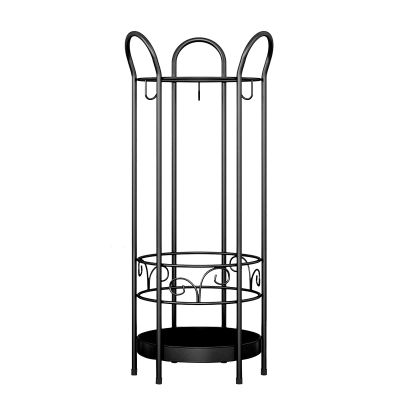 Umbrella Racks Black Iron Umbrella Stand Umbrella Holder, European Retro Metal Umbrella Hoder, Hotel Corridor Entrance Organizer-Capacity 12 Umbrellas