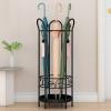 Umbrella Racks Black Iron Umbrella Stand Umbrella Holder, European Retro Metal Umbrella Hoder, Hotel Corridor Entrance Organizer-Capacity 12 Umbrellas view 2